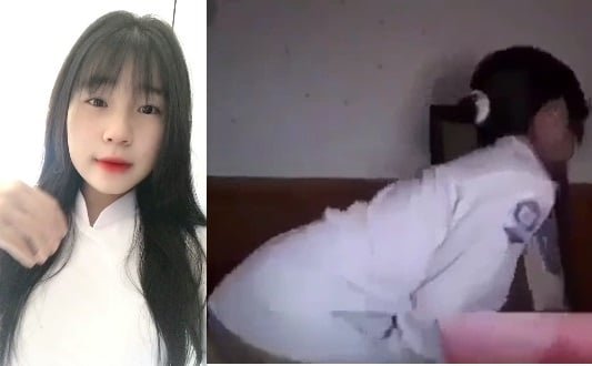 Em học sinh ngây thơ chổng mông để anh đụ